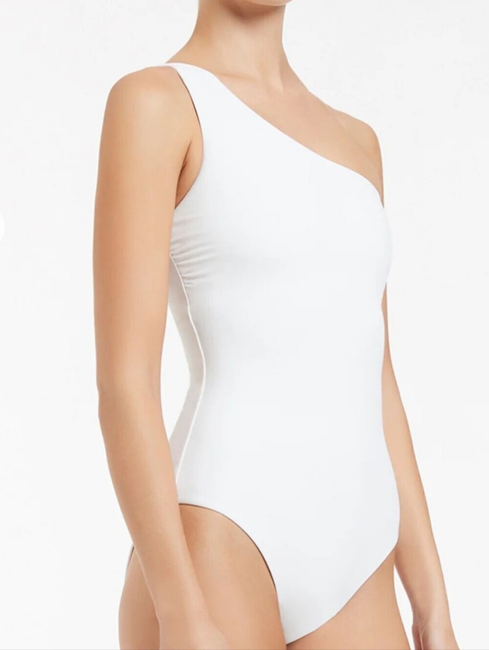 NWT Jets Jetset One-Shoulder White Women's Swimsuit Size 8